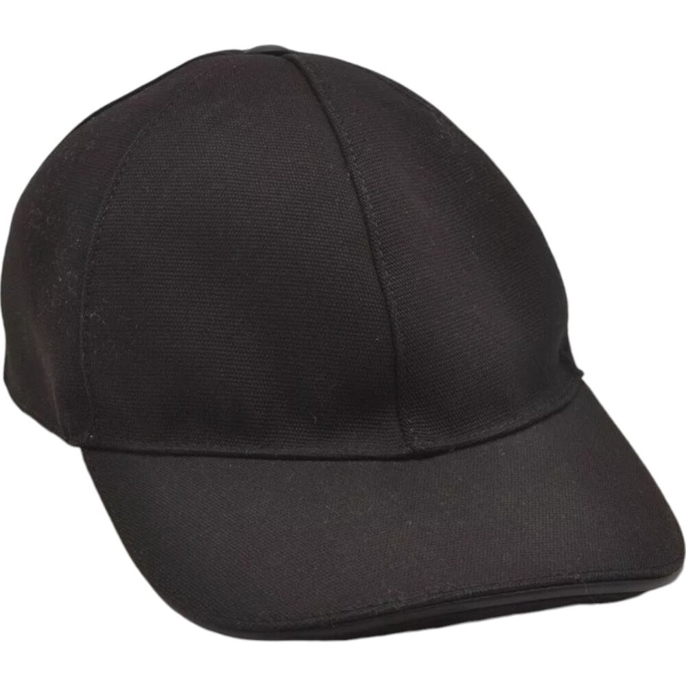 087273AR (S3) Gucci Cap Web Sherry Line Interlocking Black Canvas